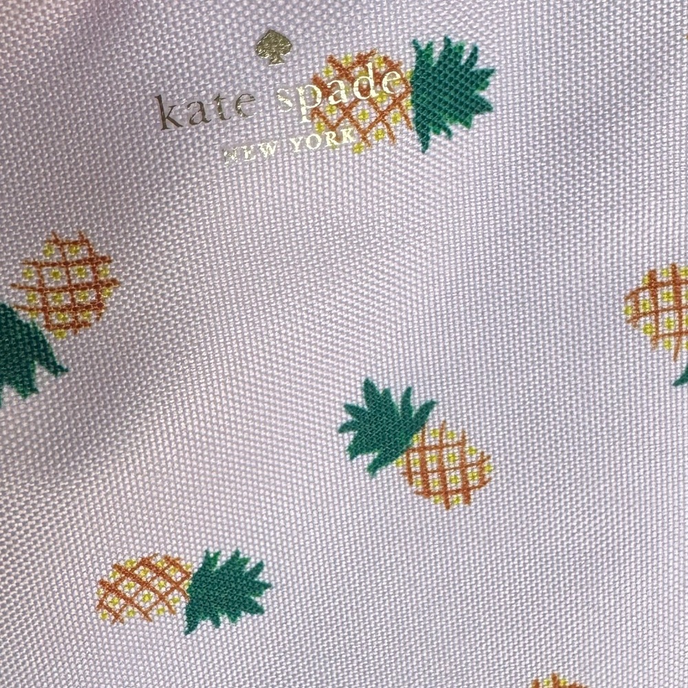 Kate Spade ♠️ pale pink insulated Tote with Pineapple Design🍍FUN & FUNCTIONAL 🍍 - Picture 11 of 11